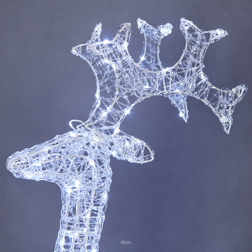 Светодиодный олень Нельсон 78 см, 120 холодных белых LED ламп, IP44 Winter Deco