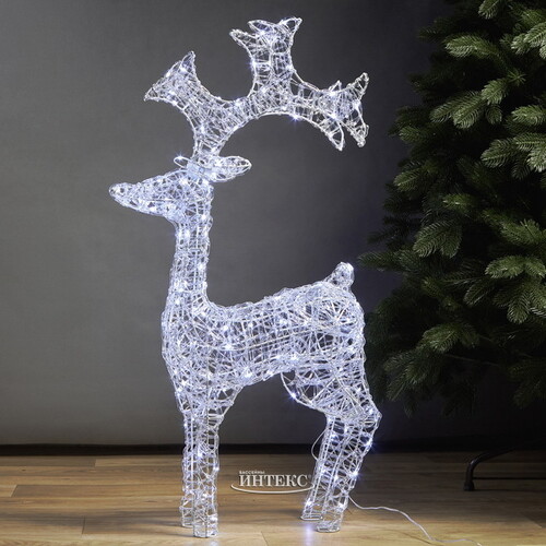 Светодиодный олень Парис 93 см, 120 холодных белых LED ламп, IP44 Winter Deco
