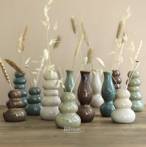 Керамическая ваза Гранада 15 см зеленая Ideas4Seasons