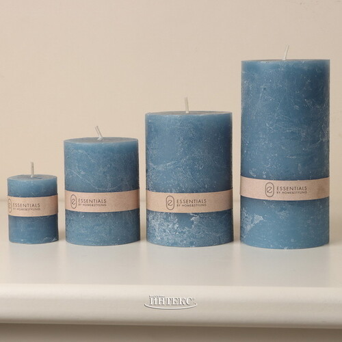 Декоративная свеча Рикардо 14*7 см голубая Koopman