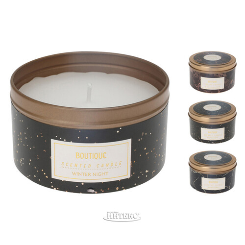 Ароматическая свеча Boutique - Black Cedar Wood 8*5 см Koopman
