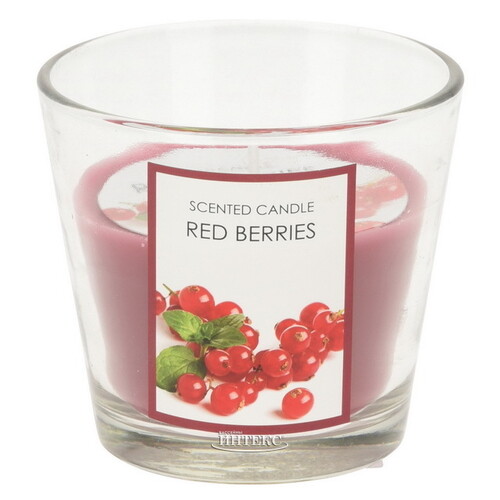 Ароматическая свеча Red Berries 8 см, в стеклянном стакане Koopman