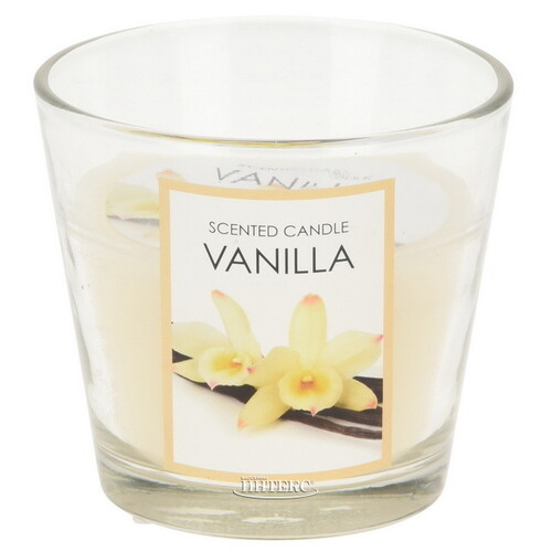 Ароматическая свеча Vanilla 8 см, в стеклянном стакане Koopman