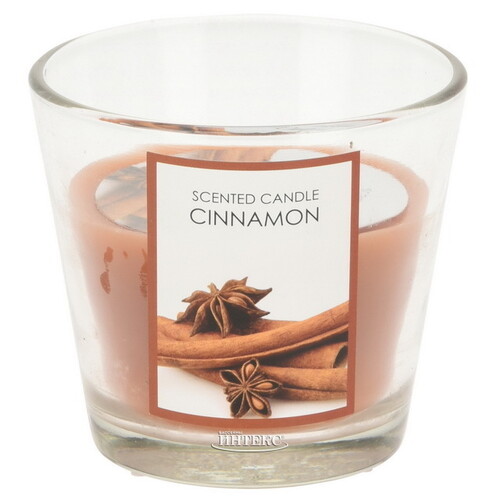 Ароматическая свеча Cinnamon 8 см, в стеклянном стакане Koopman