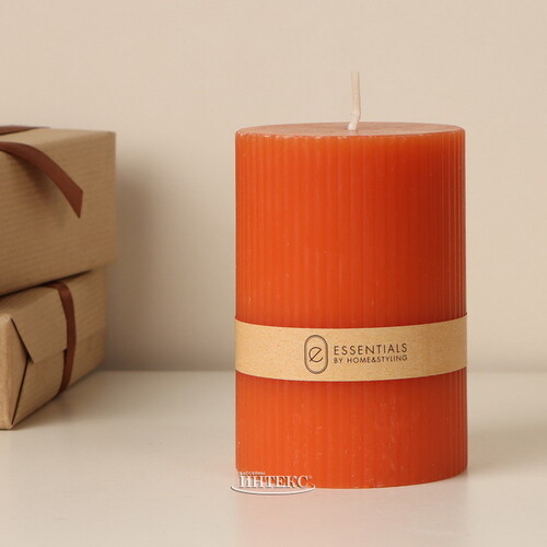 Декоративная свеча Эстри 10*7 см оранжевая Koopman