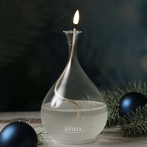Светодиодная свеча с имитацией пламени Эриче 21 см на батарейках, таймер, стекло Kaemingk