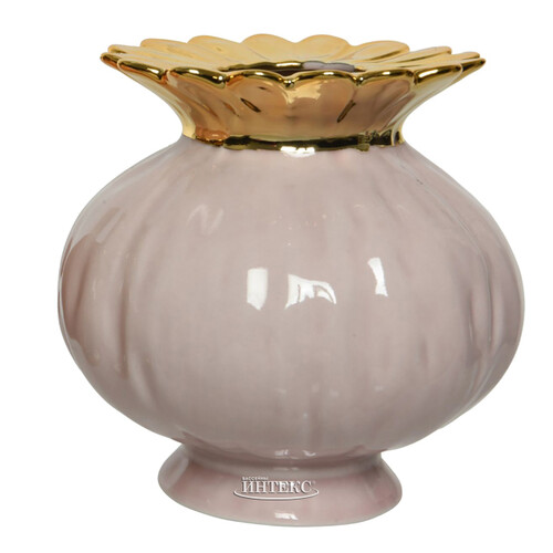 Фарфоровая ваза Melograno 16 см розовая Kaemingk