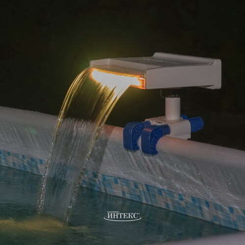 Водопад для бассейна с цветной LED подсветкой 35*30*26 см Bestway