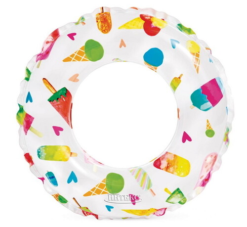 Надувной круг Цветной с мороженым 51 см INTEX