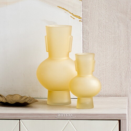 Стеклянная ваза Soeira Gold 32 см Kaemingk