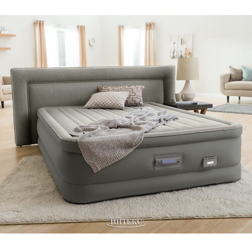 Надувная кровать с насосом Premaire Dream Support Queen с USB-портом, 152*203*46 см INTEX