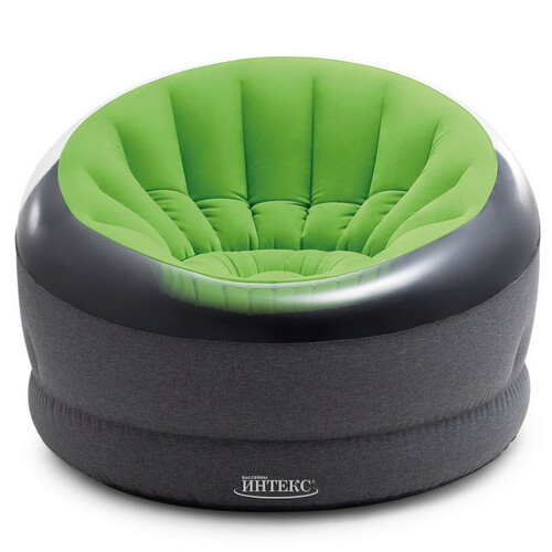 Надувное кресло Empire Chair 112*109 см светло-зелёное INTEX