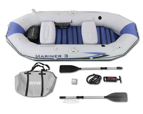 Надувная лодка Mariner-3 Set 297*127*46 см + насос и весла INTEX