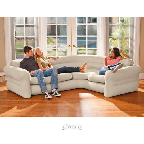 Надувной угловой диван Corner Sofa 257*203 см INTEX