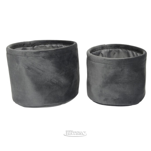 Набор корзин для хранения Sorrento 12-14 см, 2 шт, серый графит Kaemingk