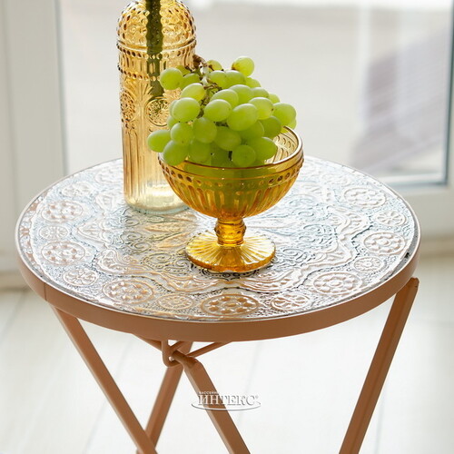 Складной кофейный столик с мозаикой Розатто 67*36 см Kaemingk