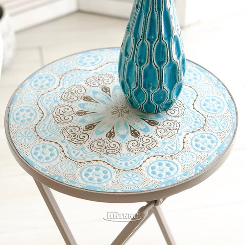 Складной кофейный столик с мозаикой Лионель 67*36 см Kaemingk