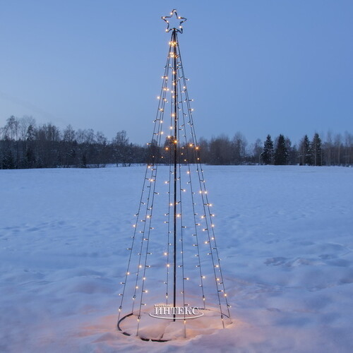 Светодиодная фигура Елка Tresor 2.1 м, 170 теплых белых LED ламп с мерцанием, IP44 Star Trading