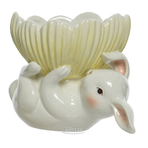Керамический салатник Пасхальный Кролик - Yellow Bunny 19*18 см Kaemingk