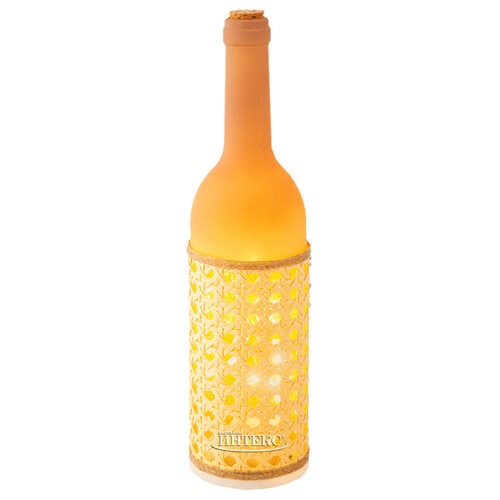 Светильник-бутылка Folk Terra 28 см на батарейках, стекло Kaemingk