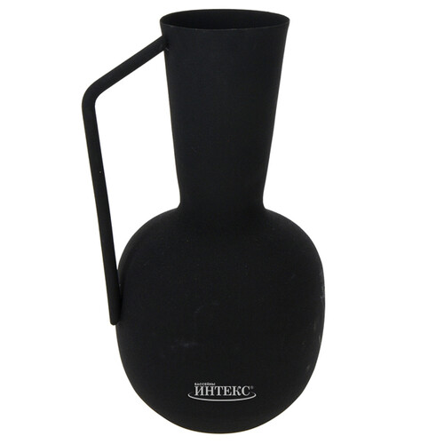 Металлическая ваза-кувшин Tare Cone 29 см черная Koopman
