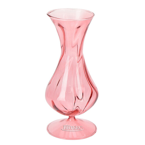 Стеклянная ваза Del Vetro - Belluno 19 см розовая Koopman