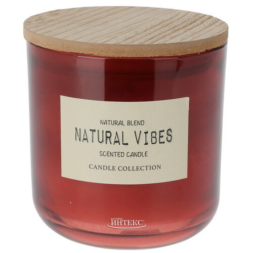 Ароматическая свеча Natural Vibes - Vanilla 10 см, в стеклянном стакане Koopman