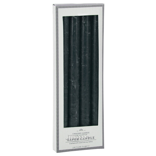 Высокие свечи Руджеро Рустик 25 см, 4 шт, черные Koopman