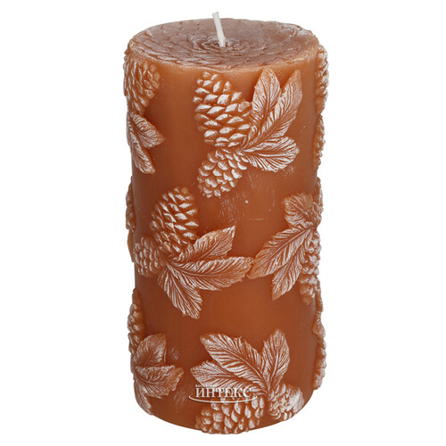 Декоративная свеча Еловый Лес 14 см терракотовая Koopman