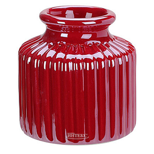 Керамическа ваза Amicitia 9 см красная Koopman