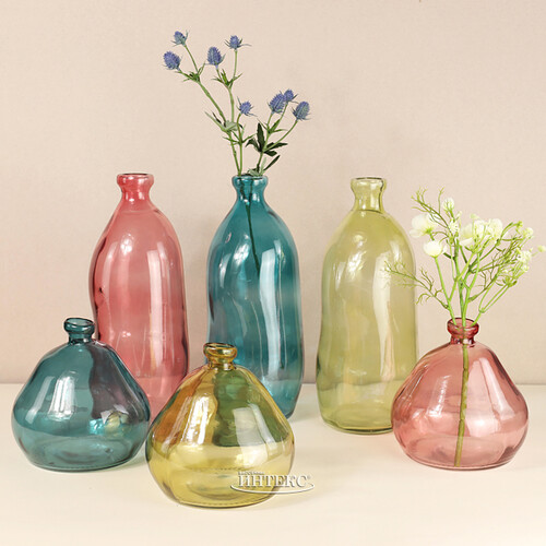 Стеклянная ваза Adagio 19 см розовая Koopman