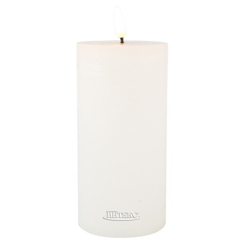 Светодиодная свеча с имитацией пламени Игрим 15 см белая, батарейка Peha