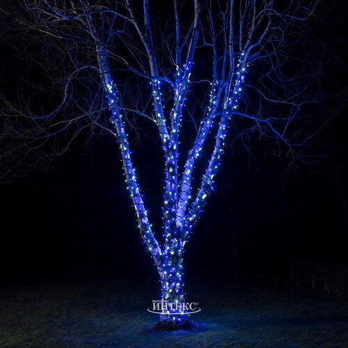 Гирлянды на дерево Клип Лайт Legoled 60 м, 450 синих LED, черный КАУЧУК, IP54 BEAUTY LED