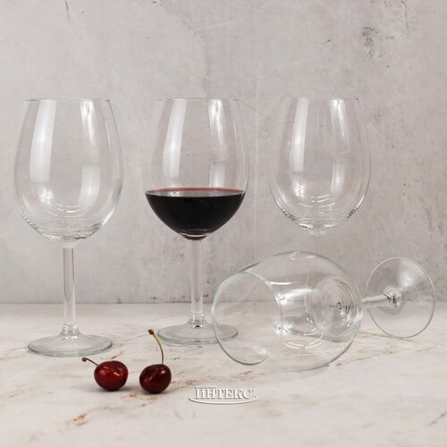 Набор бокалов для красного вина Кристалл 21 см, 4 шт, 580 мл Koopman