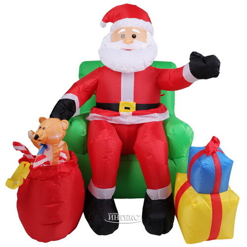 Надувная фигура Дед Мороз с подарками 130 см с подсветкой, IP44 Koopman