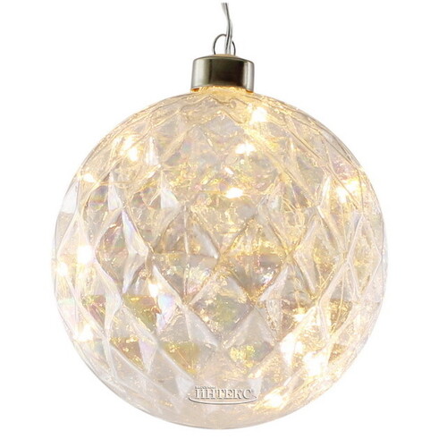Декоративный подвесной светильник Шар Noah 12 см, 10 теплых белых LED ламп, на батарейках Peha