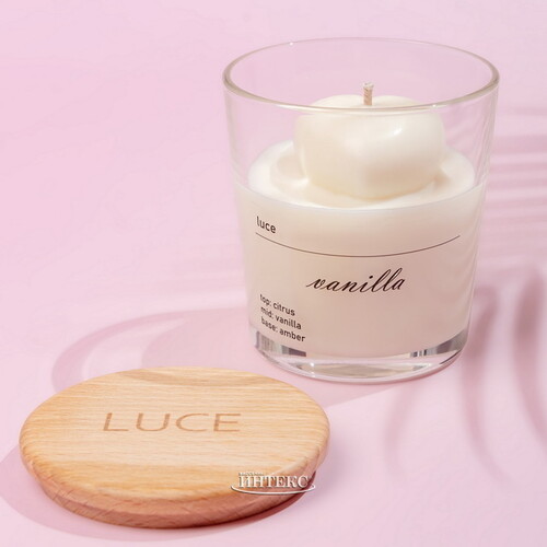 Декоративная ароматическая свеча Luce Heart: Ваниль, 30 часов горения Luce
