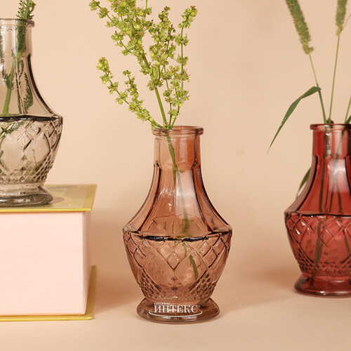 Набор стеклянных ваз Grigorio - Черветери 12 см, 3 шт Koopman