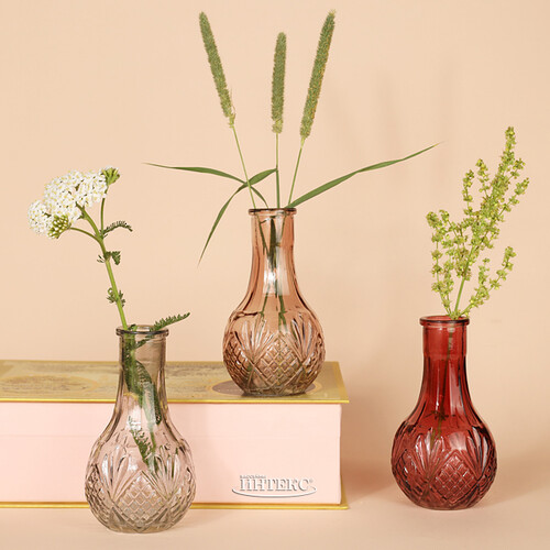 Набор стеклянных ваз Grigorio - Тиволи 12 см, 3 шт Koopman