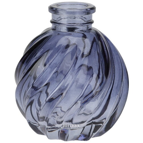 Стеклянная ваза-подсвечник Agnus 8 см синяя Koopman