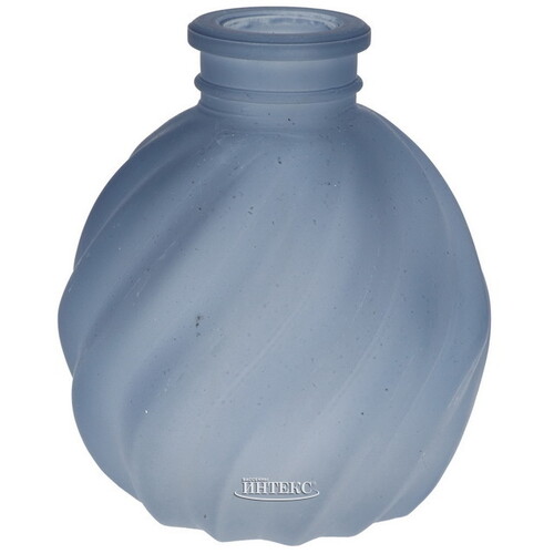 Стеклянная ваза-подсвечник Agnus 8 см голубая Koopman