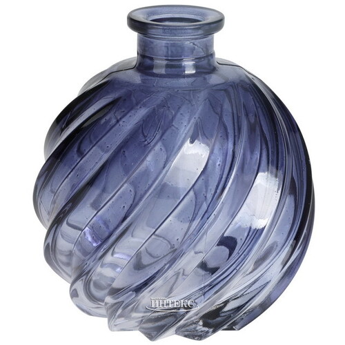 Стеклянная ваза-подсвечник Agnus 10 см синяя Koopman