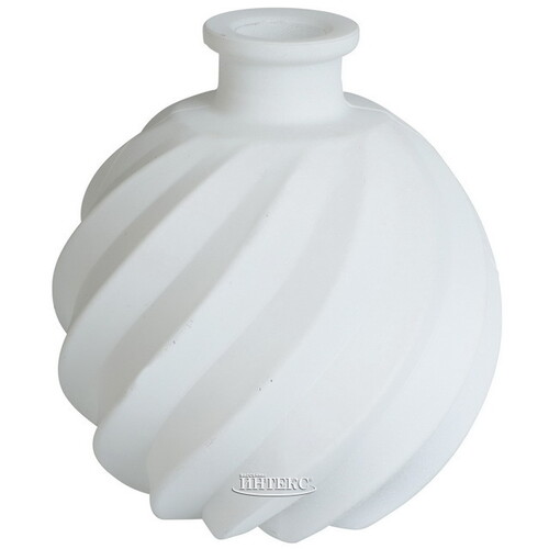 Стеклянная ваза-подсвечник Agnus 10 см белая Koopman