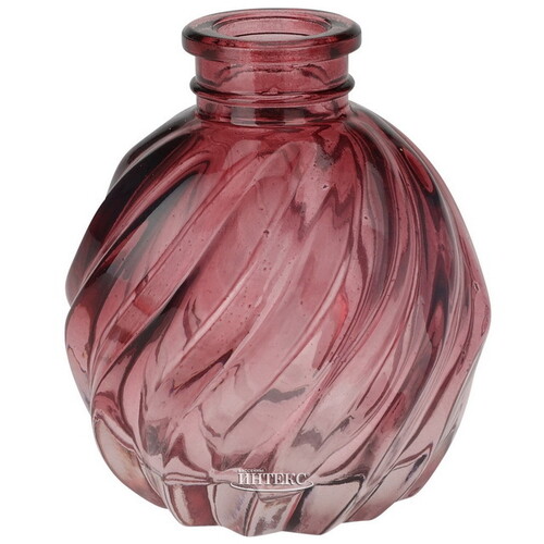 Стеклянная ваза-подсвечник Agnus 8 см темно-розовая Koopman