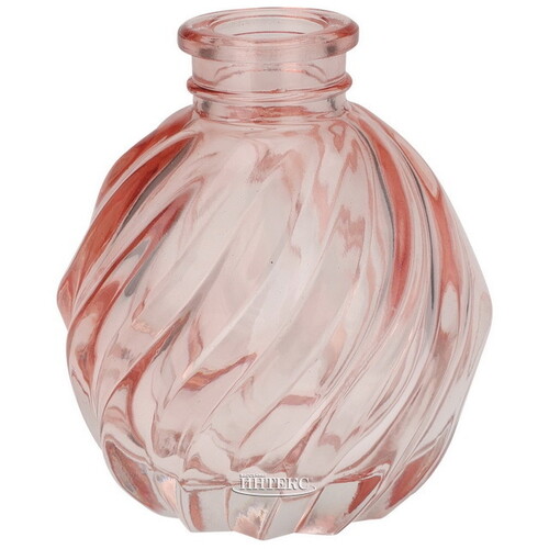 Стеклянная ваза-подсвечник Agnus 8 см розовая Koopman