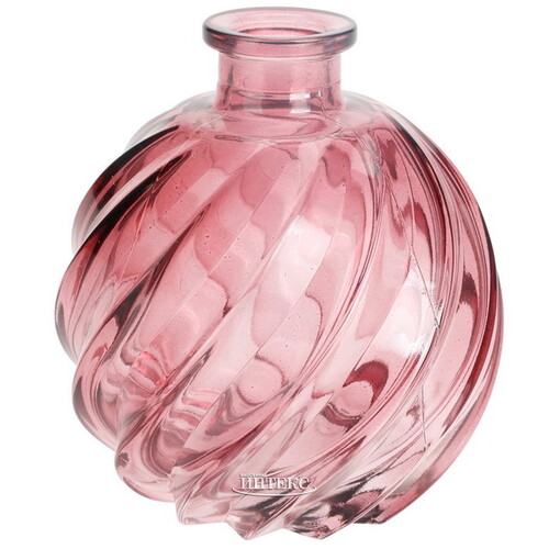 Стеклянная ваза-подсвечник Agnus 10 см темно-розовая Koopman