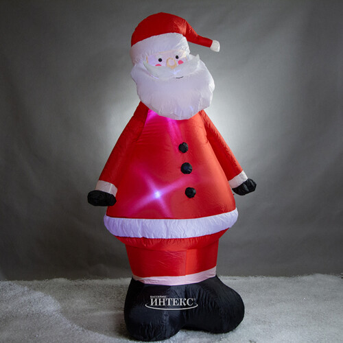 Надувная фигура Добродушный Дед Мороз 165 см с подсветкой Peha