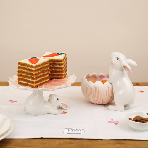 Тортовница Пасхальный Кролик - Rose Bunny 20 см Kaemingk