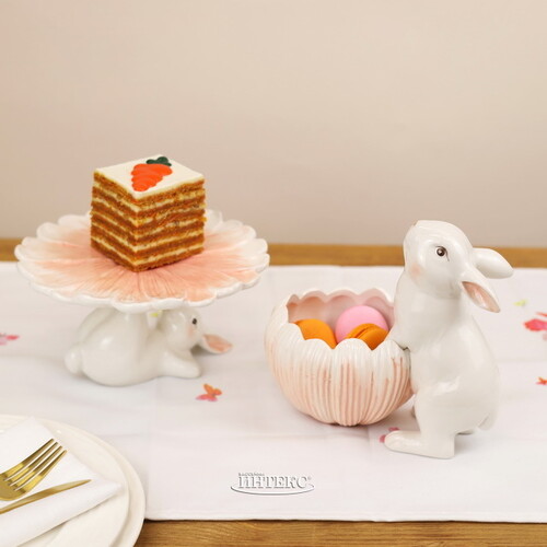 Керамический салатник Пасхальный Кролик - Rose Bunny 21*16 см Kaemingk