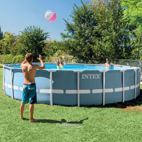 Каркасный бассейн Intex Prism Frame 549*122 см голубой, картриджный фильтр, аксессуары INTEX